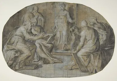 The Virgin and Saint Joseph find Jesus Disputing with the Doctors in the Temple by Camillo Procaccini, 1555–1629 — digital…