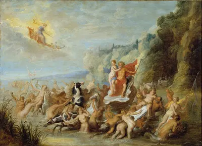 Neptune and Amphitrite by Абрахам ван Дипенбек — digital art print download