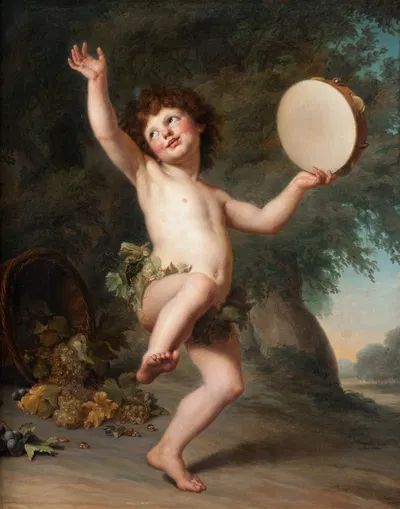 Cupid As Bacchus by Adolf Ulrik Wertmüller, 1784 — digital art print download