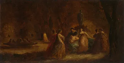 A Woodland Fête by Adolphe Monticelli — digital art print download