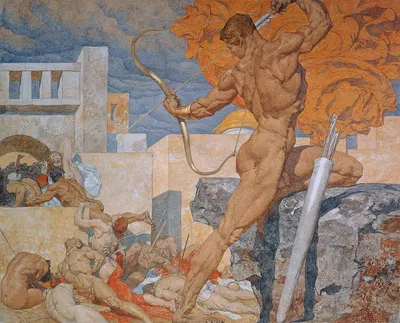Apollo, sending out the plague arrows by Alexander Rothaug — digital art print download