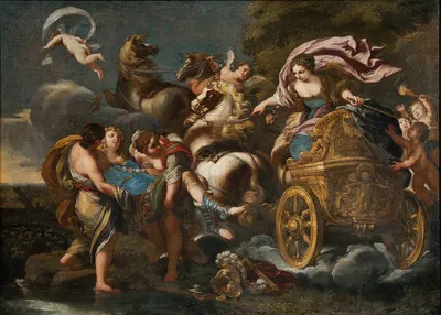Armida abducts Rinaldo by Andrea Camassei — digital art print download