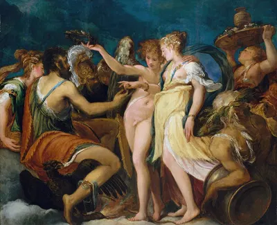 The Marriage of Cupid and Psyche by Andrea Schiavone — digital art print download