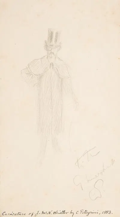 Caricature of James McNeil Whistler by Карло Пеллегрини, 1883 — digital art print download