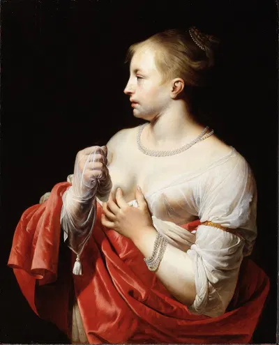 Female Figure, Possibly Lucretia by Цезарь Ван Эвердинген — digital art print download