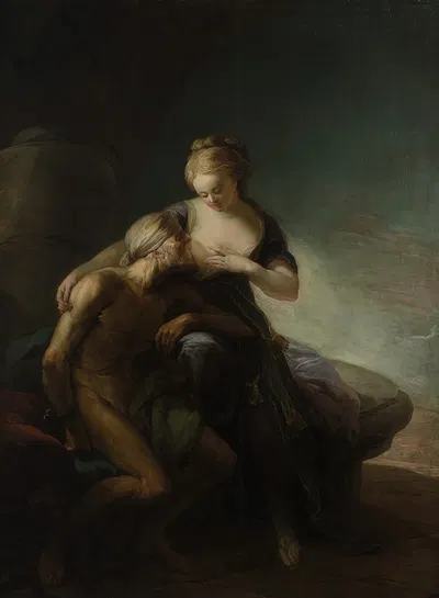 Caritas Romana. Allegory of Love by Карл Густав Пило, 1772 — digital art print download