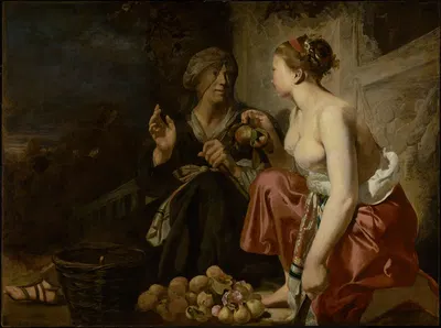 Vertumnus and Pomona by Цезарь Ван Эвердинген, 1650 — digital art print download