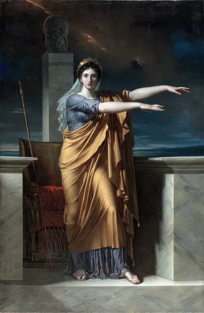 Polyhymnia,Muse of Eloquence by Charles Meynier, 1800 — digital art print download