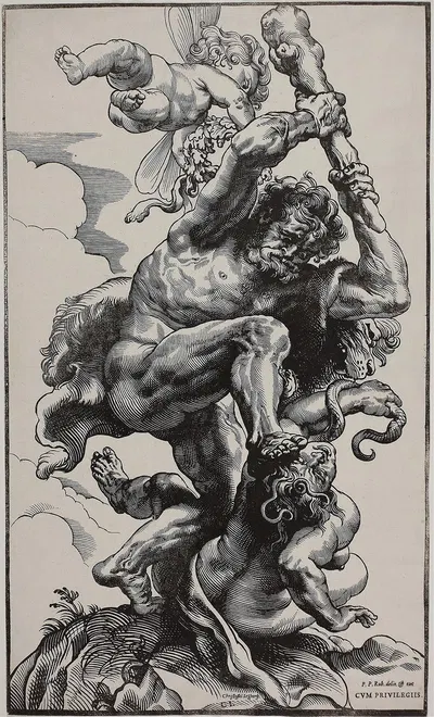 Hercules Slaying Envy by Христоффель Егер, 1633–1634 — digital art print download