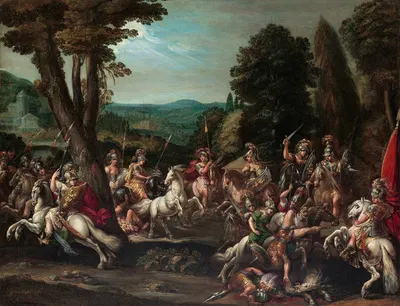 Triumph of The Amazons by Claude Déruet — digital art print download