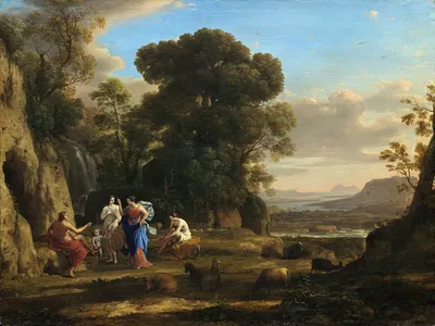The Judgment of Paris by Claude Lorrain, 1645-1646 — digital art print download