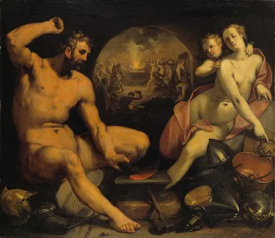 Venus and Vulcan by Корнелис Корнелисз ван Харлем, 1590 — digital art print download
