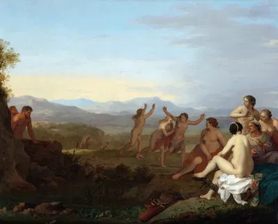 Satyrs Spying on Nymphs by Корнелис Ван Поеленбурх — digital art print download