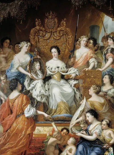 Allegori över änkedrottning Hedvig Eleonoras förmyndarregering by David Klöcker Ehrenstrahl, 1692 — digital art print…