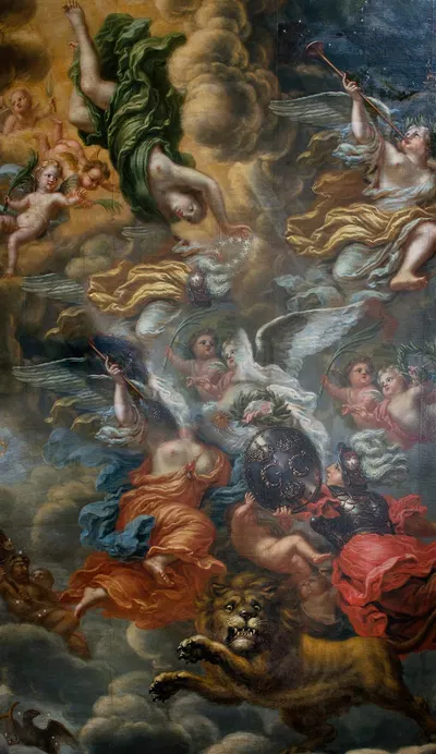 Allegory of the illustrious achievements of Swedish kings by Давид Клёкер Эренштраль, 1693 — digital art print download