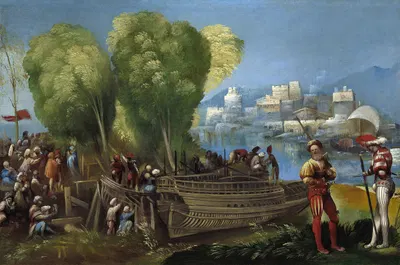 Aeneas and Achates on The Libyan Coast by Dosso Dossi — digital art print download