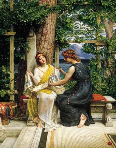 Helena and Hermia by Эдвард Джон Пойнтер, 1901 — digital art print download