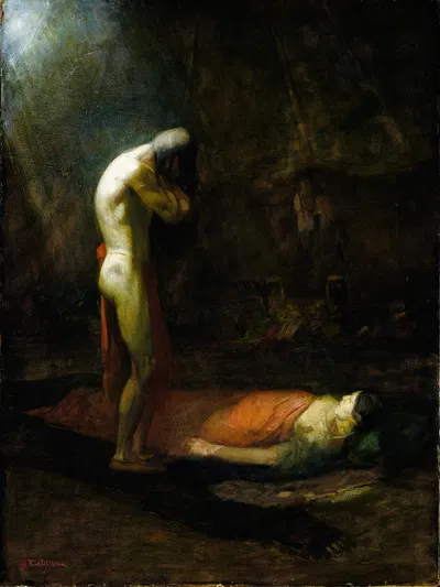 The Mourning Brave by Эдвин Уиллард Деминг — digital art print download