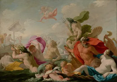 Marine Gods Paying Homage To Love by Eustache Le Sueur — digital art print download