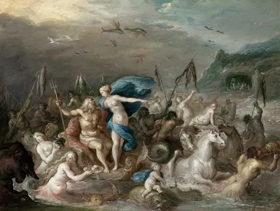The Triumph of Neptune and Amphitrite by Франс Франкен Старший — digital art print download