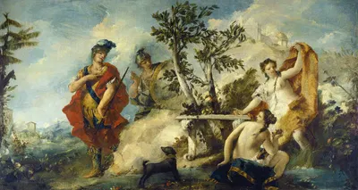 Carlo and Ubaldo Resisting The Enchantments of Armida's Nymphs by Джованни Антонио Гварди, 1750-1755 — digital art print…