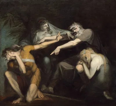 Oedipus Cursing His Son Polynices by Генри Фюссли, 1786 — digital art print download