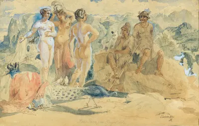 The Judgment of Paris by Хольгер Ред, 1872 — digital art print download