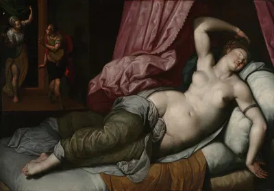 Paris Being Admitted To The Bedchamber of Helen by Jacob De Backer, 1585 — digital art print download