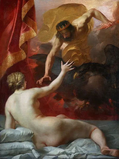 Zeus and Semele by Жак Бланшар — digital art print download