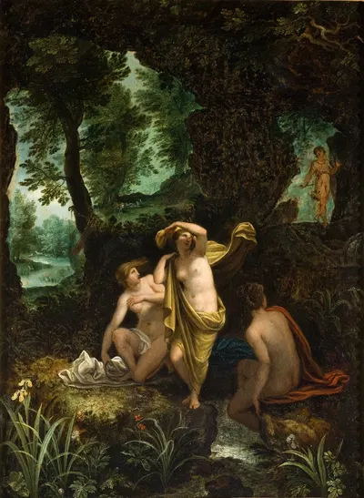 Landscape with Diana and Acteon by Ян Брейгель Старший — digital art print download