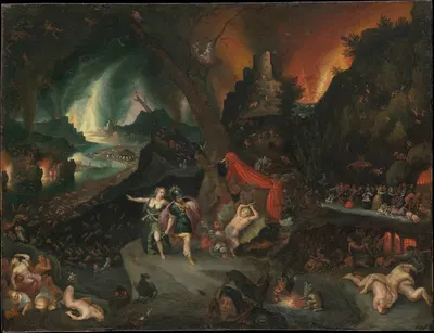 Aeneas and The Sibyl in The Underworld by Ян Брейгель младший — digital art print download