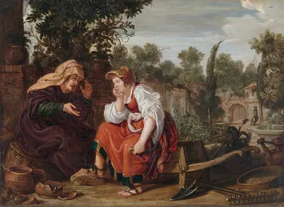 Vertumnus and Pomona by Ян Тенгнагель, 1617 — digital art print download