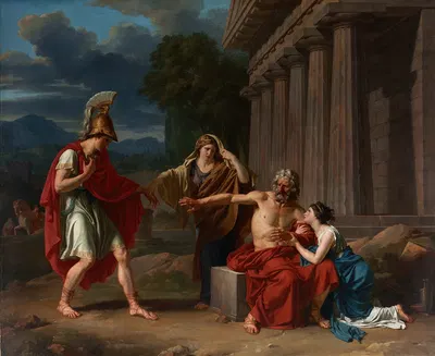 Oedipus At Colonus by Jean Antoine Théodore Giroust, 1788 — digital art print download