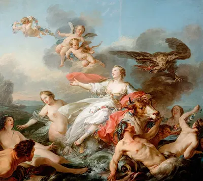 The Abduction of Europa by Jean Baptiste Marie Pierre, 1750 — digital art print download