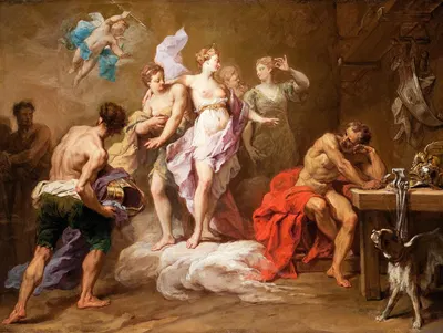 Venus Ordering Arms From Vulcan For Aeneas by Жан Ресто юный, 1717 — digital art print download