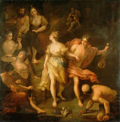 Orpheus and Eurydice by Jean Raoux, 1709 — digital art print download