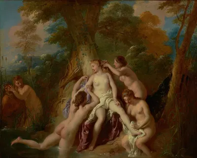 Diana and Her Nymphs Bathing by Жан-Франсуа де Труа, 1722–1724 — digital art print download