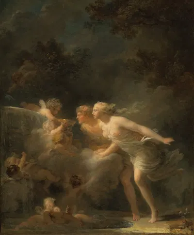 The Fountain of Love by Жан-Оноре Фрагонар, 1785 — digital art print download