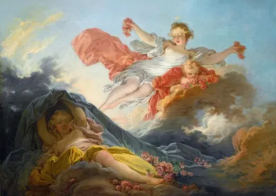 The Goddess Aurora triumphing Over Night by Жан-Оноре Фрагонар — digital art print download