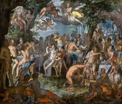The Wedding of Peleus and Thetis by Иоахим Втеваль, 1612 — digital art print download