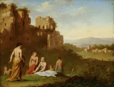 Nymphs Bathing by Йохан ван Хенсберген — digital art print download