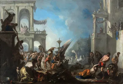Abduction of The Sabine Women by Johann Heinrich Schönfeld — digital art print download