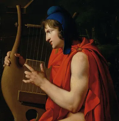 Orpheus at the tomb of Eurydice by Johann Peter Krafft, 1805 — digital art print download