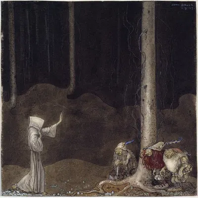 Brother St. Martin and the Three Trolls by Джон Бауэр, 1913 — digital art print download