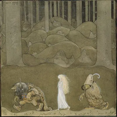 The Princess and the Trolls by Джон Бауэр, 1913 — digital art print download