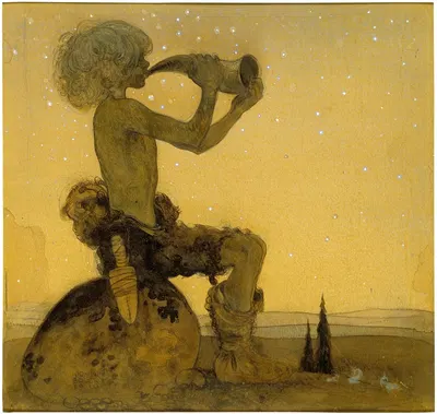 Vill Vallareman (a Fairy Shepherd) by Джон Бауэр, 1910 — digital art print download