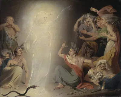 The Ghost of Clytemnestra Awakening the Furies by John Downman, 1781 — digital art print download