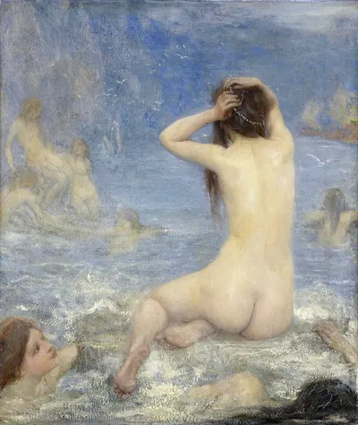 De Sirenen by Джон Макадлан Суон, 1870 - 1910 — digital art print download