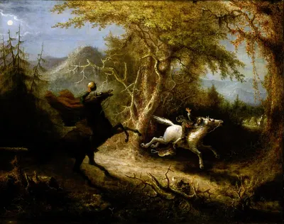 The Headless Horseman Pursuing Ichabod Crane by Джон Квидор, 1858 — digital art print download