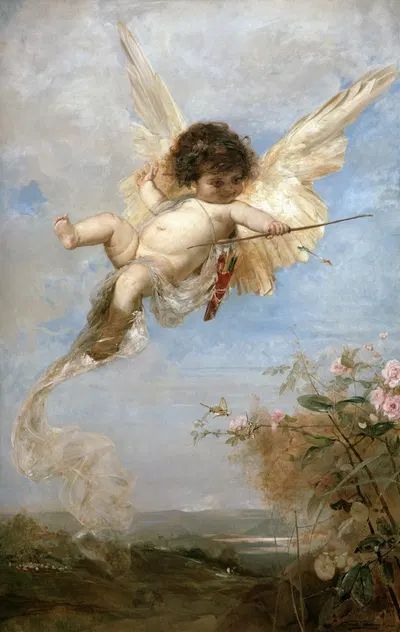 Cupid by Julius Kronberg, 1878 — digital art print download